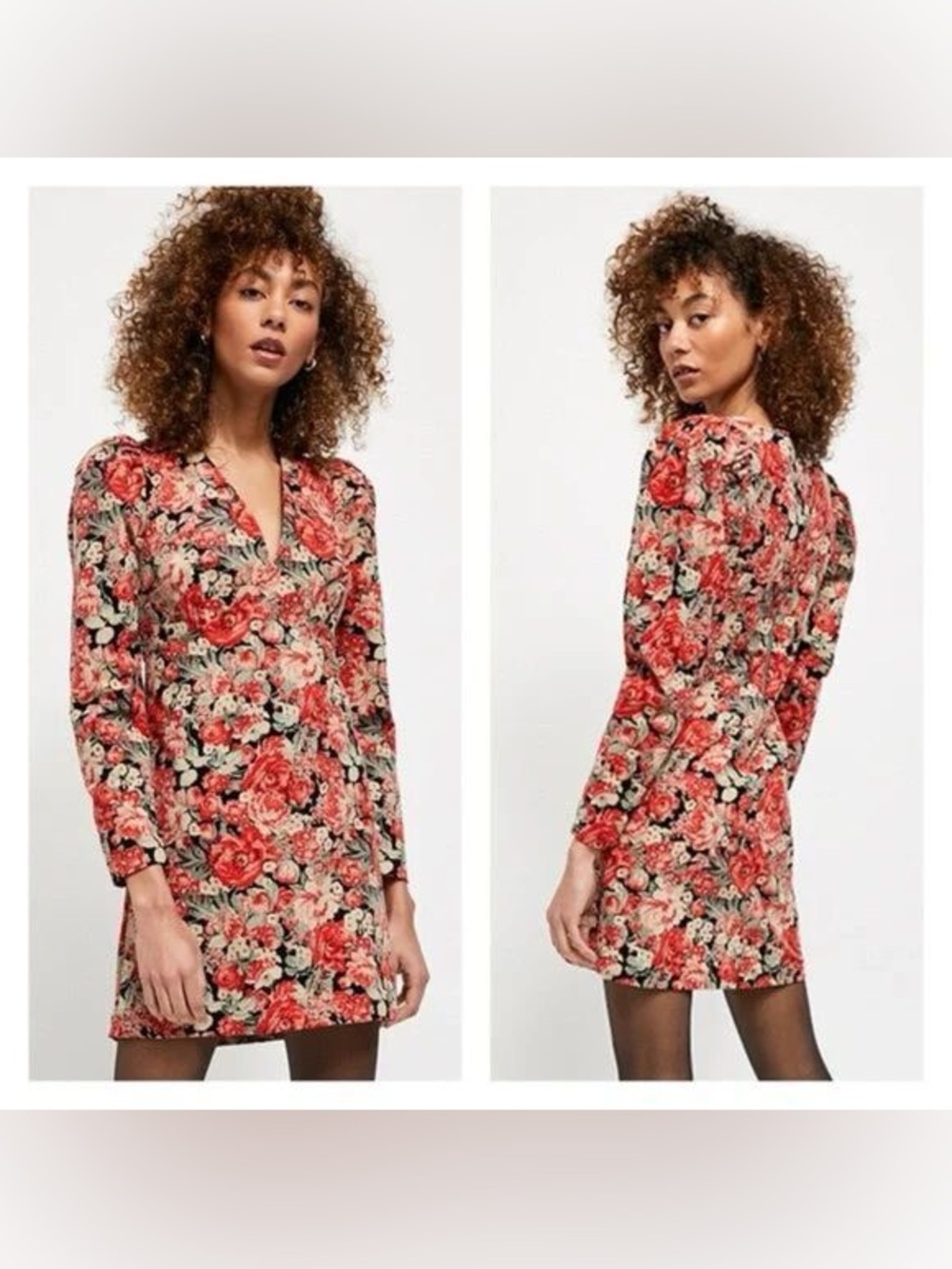Free People Kapowski Corduroy Floral Mini Dress